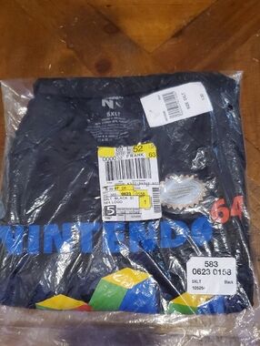 Nintendo 64 Black Short Sleeve T-Shirt with Multicolor N64 Logo
